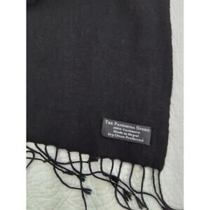 Pashmina Wrap or Shawl 100% Wool Made in Nepal 28" x 80" Black Wardrobe Staple